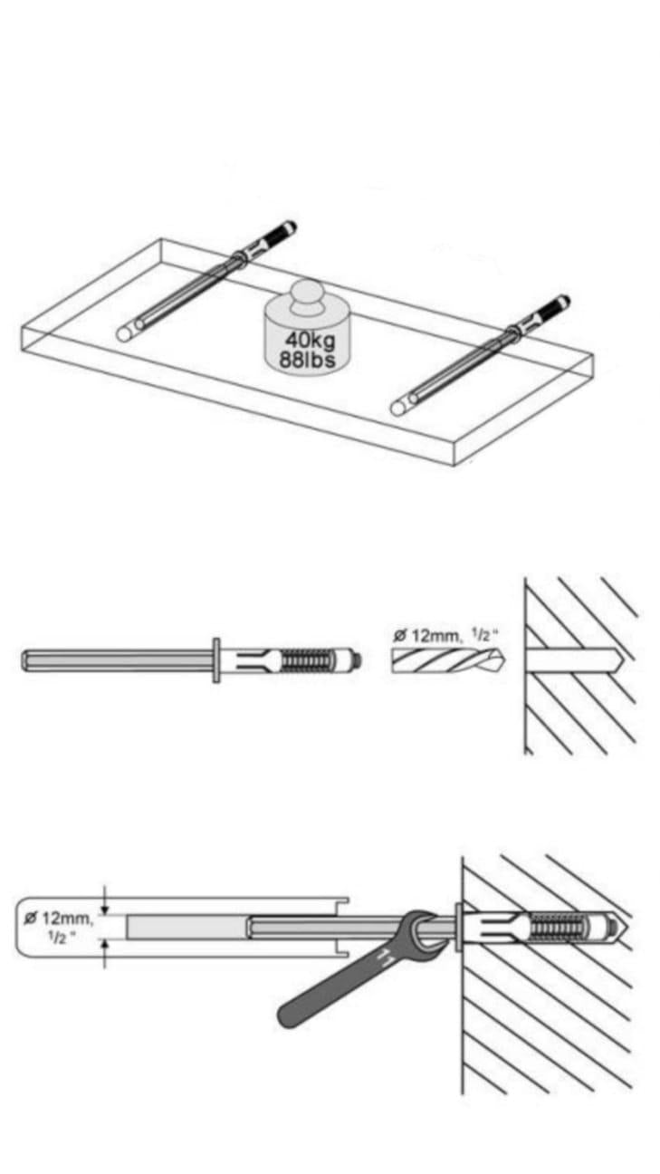 Svævehylde i egetræ