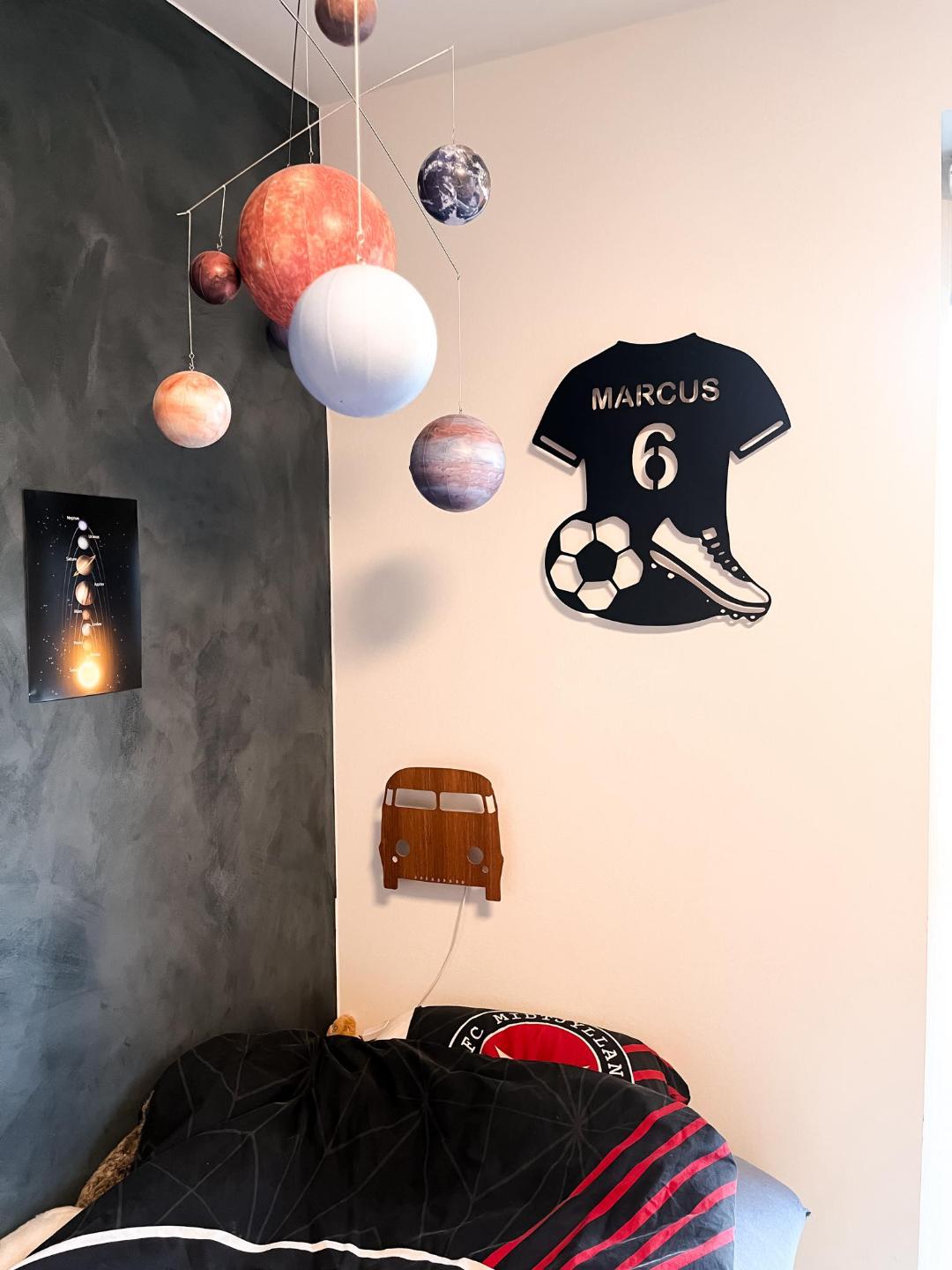 T shirt lampe - Fodbold vaeglampe