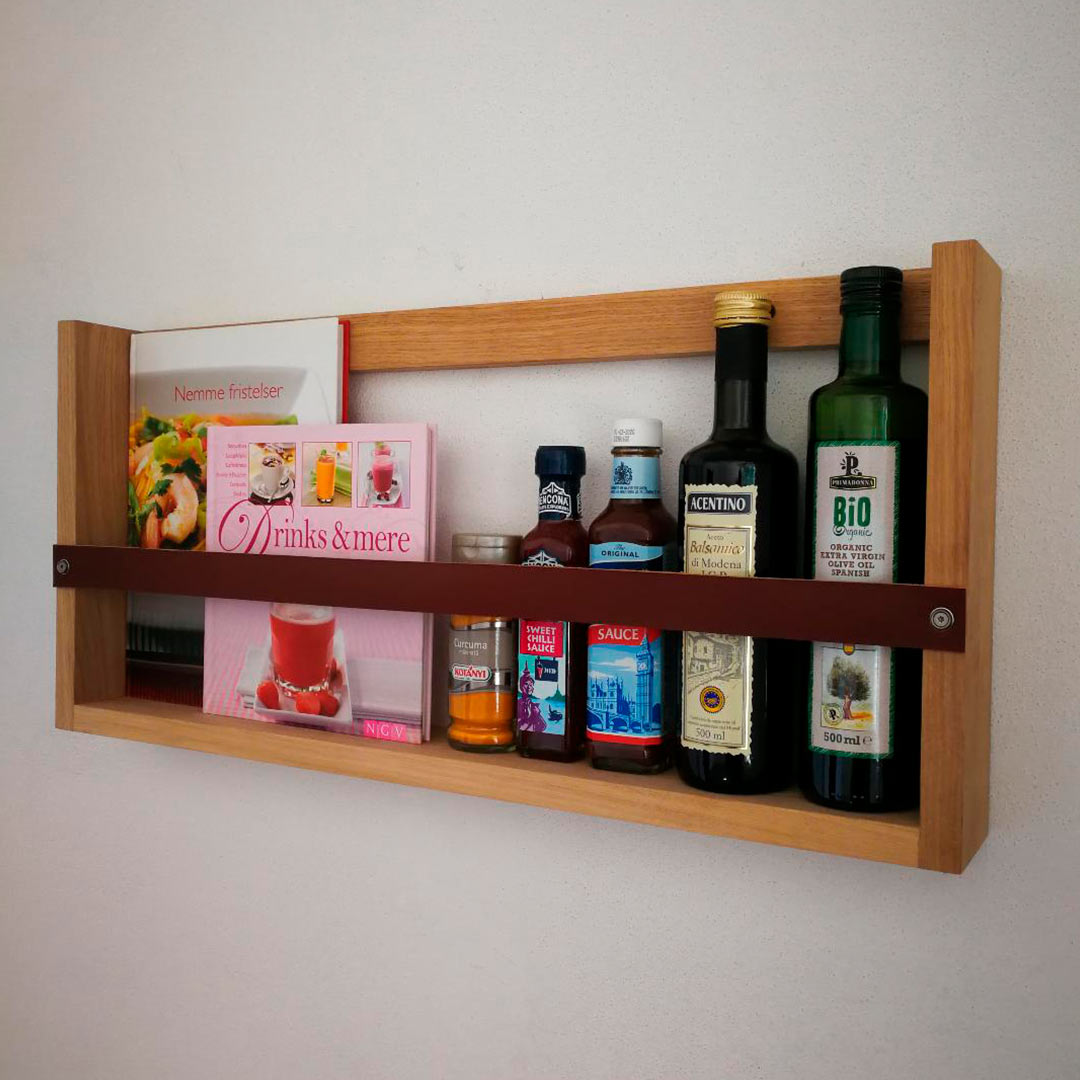 Magasinholder i egetræ