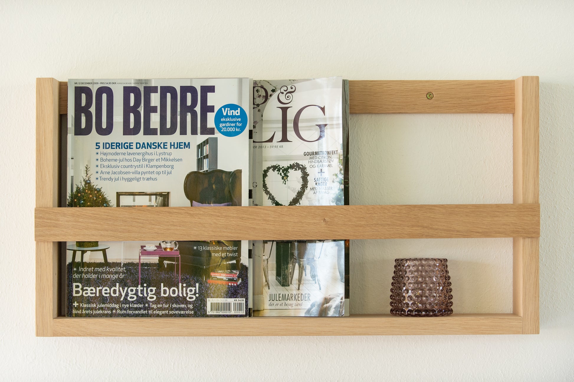 Magasinholder i egetræ