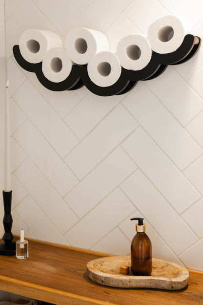 Toiletrulleholder Cloud - Sort
