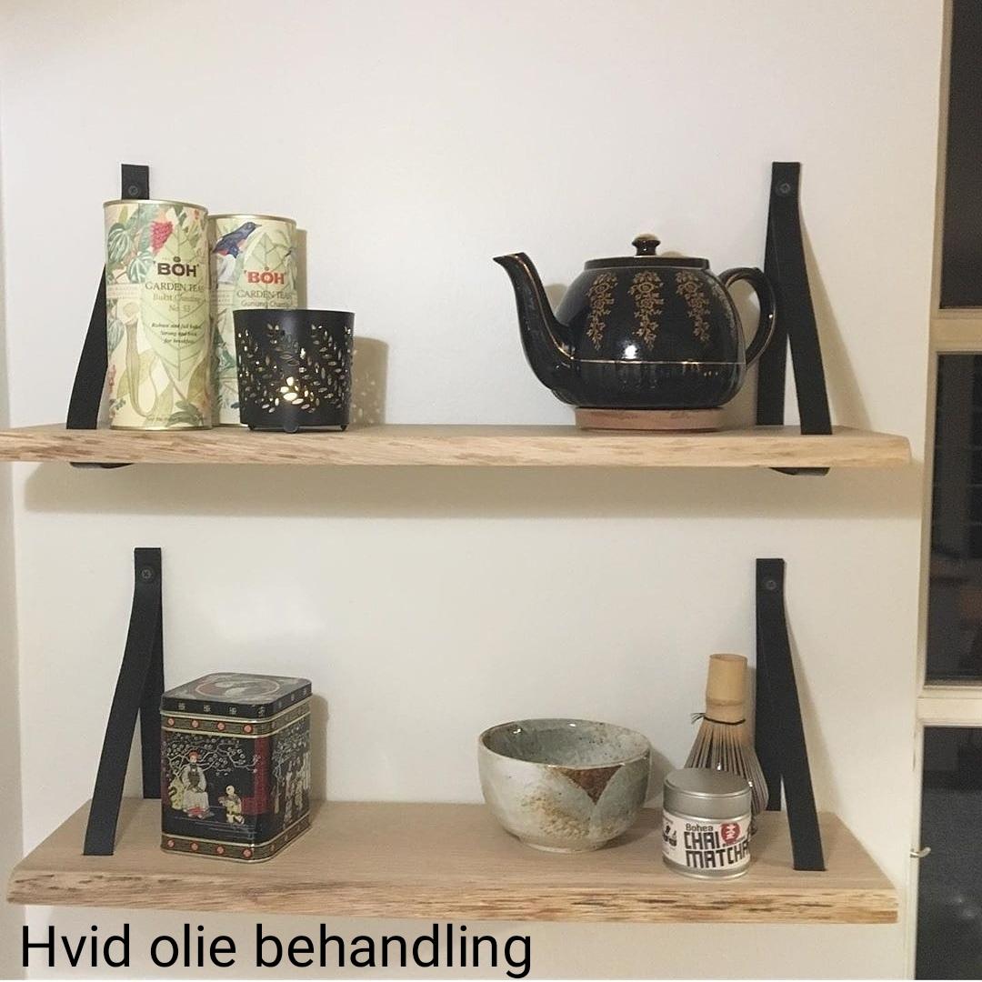 Hylde i egetræ med læderstrop – TraeDesign