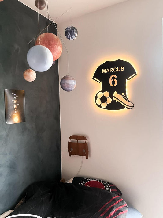 T shirt lampe - Fodbold vaeglampe