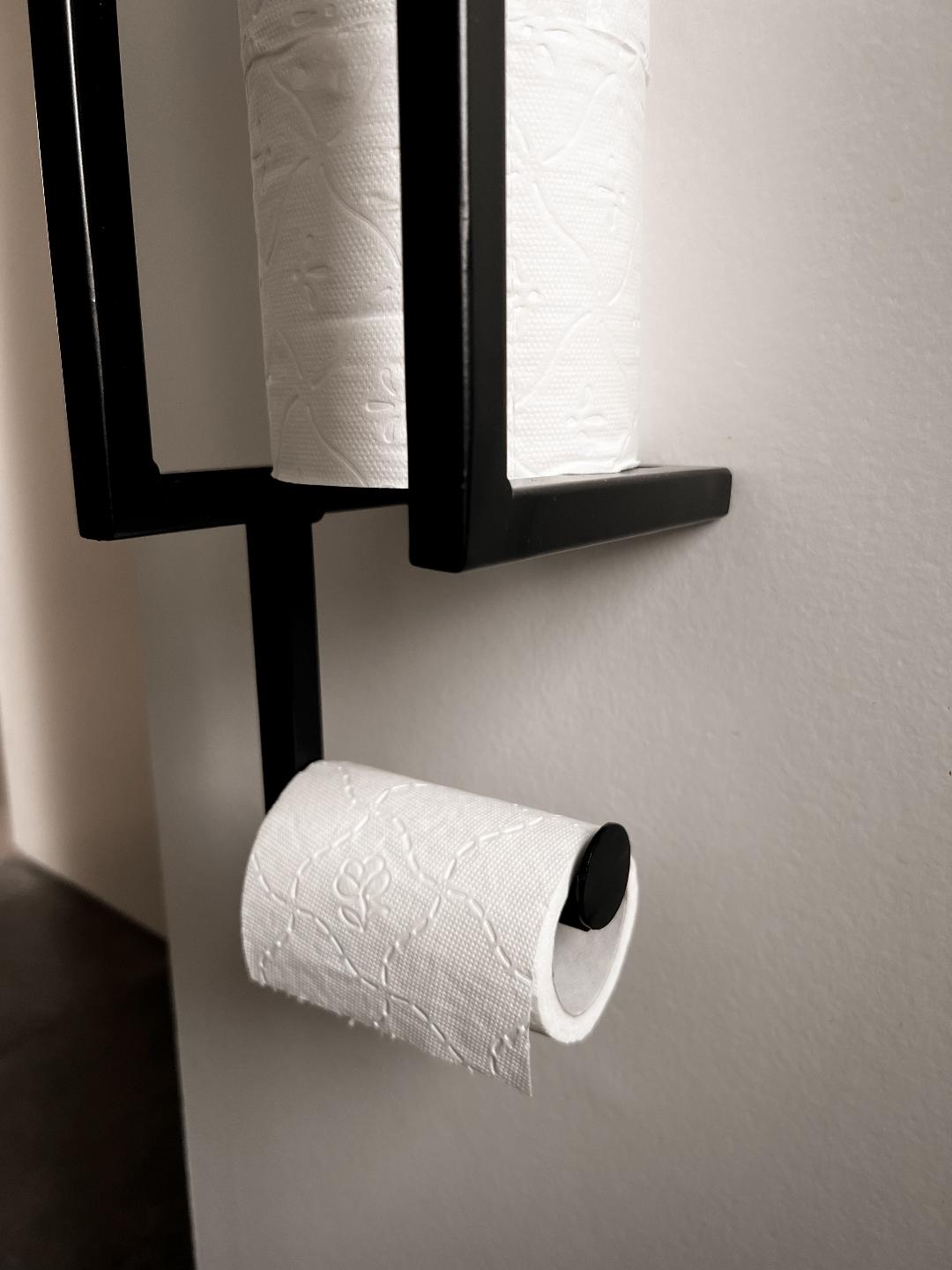 Toiletrulleholder i sort jern